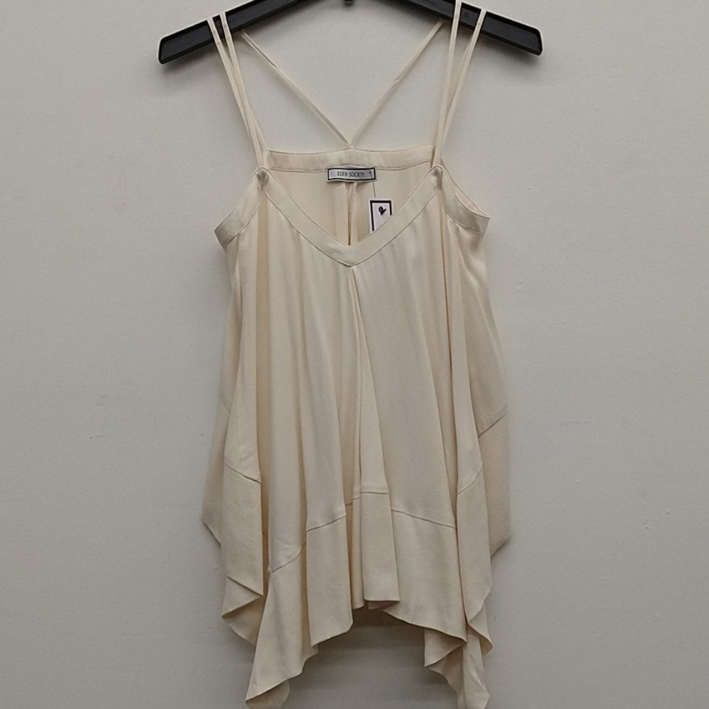 Eden Society Cream Spaghetti Strap Blouse